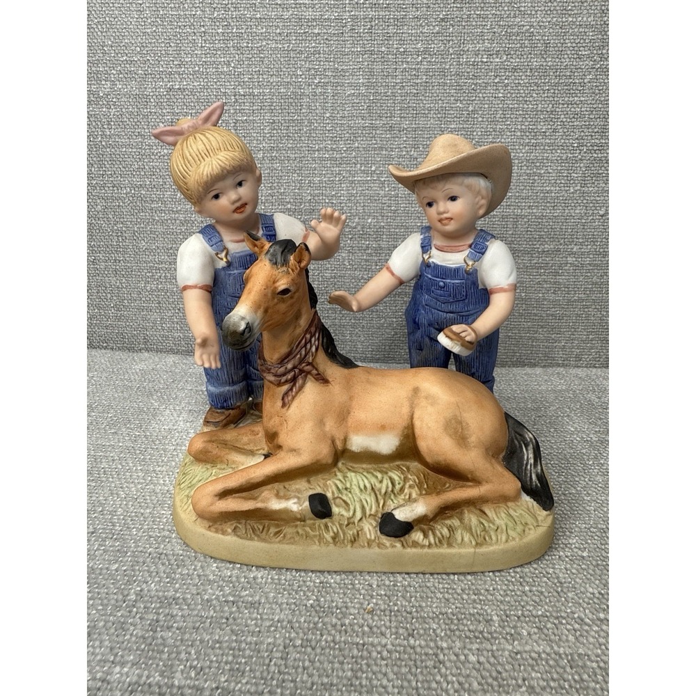 Vintage 1985 Homco Denim Days The New Colt Debbie & Danny #1510 Collectible